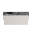 MONDIAZ TURE-DLUX Meuble WC 100cm Linen. Lavabo EDEN Lava position gauche. Avec 1 trou de robinet. SW1103879