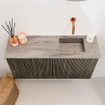 Mondiaz JOYA-DLUX Meuble de toilette 80cm - couleur Shadow - Vasque FAYE position Droite Sans trou de robinet couleur Oza SW1425042