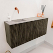 Mondiaz JOYA-DLUX 90cm toiletmeubel - kleur Shadow - Wastafel FAYE positie Links Zonder kraangat kleur Glace. SW1422798