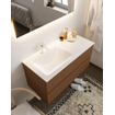 Mondiaz VICA ensemble de meuble de salle de bain - 100cm - meuble sous-vasque repos - 2 tiroirs - lavabo cloud gauche - 1 trou de robinet - version XL 60cm haut SW1089764