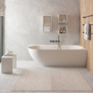 Ideavit Solidnova baignoire semi-autoportante - 180x80x56cm - Solid surface - Angle droit - Blanc mat SW857503