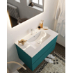 Mondiaz VICA ensemble de meuble de salle de bain - 80cm - meuble sous-vasque smag - 2 tiroirs - lavabo denia milieu - 1 trou de robinet - version XL 60cm haut SW1090136