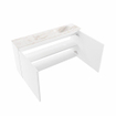 MONDIAZ TURE-DLUX Meuble toilette - 100cm - Talc - EDEN - vasque Frappe - position droite - sans trou de robinet SW1102605