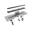 Easy Drain Compact 30 TAF Modulo douchegoot RVS m. Zero+ rooster, waterslot 30mm 90cm inbouwdiepte 70mm met zijuitloop zwart SW102751
