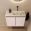MONDIAZ TURE-DLUX Meuble toilette - 60cm - Rosee - EDEN - vasque Ostra - position droite - sans trou de robinet SW1105036