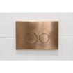 QeramiQ Dely Swirl Toiletset - 36.3x51.7cm - Geberit UP320 inbouwreservoir - slim zitting - koperen bedieningsplaat - ronde knoppen - beige SW1130216