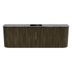 Mondiaz JOYA-DLUX 123.2cm toiletmeubel - ronding links en rechts kleur Shadow - Wastafel FAYE positie Midden 1 kraangat kleur Lava. SW1422876