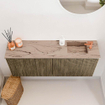 Mondiaz JOYA-DLUX 100cm toiletmeubel - kleur Dusk - Wastafel FAYE positie Rechts 1 kraangat kleur Arena. SW1425761
