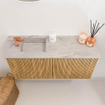 Mondiaz JOYA-DLUX Meuble de salle de bains 80cm - couleur Oak - Vasque FAYE position Gauche 1 trou de robinet couleur Glace SW1421974