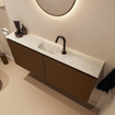 MONDIAZ TURE-DLUX Meuble toilette - 120cm - Rust - EDEN - vasque Ostra - position centrale - 1 trou de robinet SW1105069