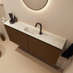 MONDIAZ TURE-DLUX meuble WC 120 cm Rust. EDEN lavabo Ostra position milieu. Avec 1 trou de robinet. SW1105069