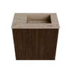 Mondiaz JOYA-DLUX Meuble de salle de bains - 40cm - couleur Walnut - Vasque FAYE position Droite Sans trou de robinet couleur Arena SW1424302