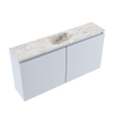 MONDIAZ TURE-DLUX Meuble toilette - 100cm - Clay - EDEN - vasque Glace - position centrale - 1 trou de robinet SW1103199