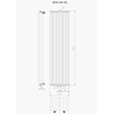 Plieger Siena radiateur design vertical simple 1800x462mm 1094W noir 7253207