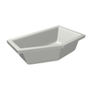 Xenz Society Baignoire d'angle - 160x90x53 - bonde Centrale - Droite - acrylique - blanc mat SW103352