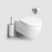 Clou Kaldur toiletrolhouder L-vorm zonder klep rvs geborsteld SW917292