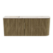 Mondiaz JOYA-DLUX Meuble de salle de bains - 101,6cm - arrondi droit couleur Dusk - Vasque FAYE position Gauche 1 trou de robinet couleur Nata. SW1425937