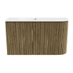 Mondiaz JOYA 71.6cm toiletmeubel - ronding rechts kleur Dusk - Wastafel FAYE positie Links Zonder kraangat kleur Talc. SW1421578