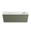 MONDIAZ TURE-DLUX Meuble toilette - 120cm - Army - EDEN - vasque Frappe - position droite - 1 trou de robinet SW1102681