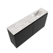 MONDIAZ TURE-DLUX Meuble toilette - 100cm - Urban - EDEN - vasque Glace - position droite - 1 trou de robinet SW1103129