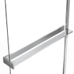 Fortifura Galeria handdoekrek voor inloopdouche - wandmontage / klemt op het glas - 140cm - inkortbaar - chroom SW1212763