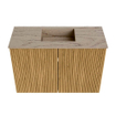 Mondiaz JOYA-DLUX 60cm toiletmeubel - kleur Oak - Wastafel FAYE positie Midden 1 kraangat kleur Arena. SW1423884