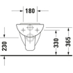 Duravit D-code wandcloset 54cm met spoelrand vlakspoel wit 0315124