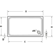 Duravit D Code receveur de douche 130x75x8.5cm acrylique rectangulaire blanc 0295848