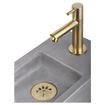 Differnz Ravo kit lave-mains - 38.5x18.5x9cm - Rectangulaire - 1 trou de robinet - Robinet droit en or mat - béton gris clair SW705282