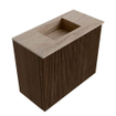Mondiaz JOYA-DLUX 50cm toiletmeubel - kleur Walnut - Wastafel FAYE positie Midden Zonder kraangat kleur Saba. SW1424626