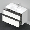 Ensemble de meuble Duravit D-Neo avec meuble sous lavabo avec 2 tiroirs avec fermeture douce 100x20x48cm incluant lavabo blanc mat SW641973