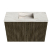 Mondiaz JOYA-DLUX 60cm meuble de toilette - couleur Shadow - Vasque FAYE position Milieu Sans trou de robinet couleur Ostra. SW1422973