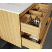 Saniclass Terra Meuble sous lavabo - 80cm - 2 tiroirs - bois de sable SW1174105