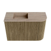 Mondiaz JOYA-DLUX Meuble de toilette 61,6cm - arrondi droit couleur Dusk - Vasque FAYE position Gauche Sans trou de robinet couleur Saba SW1426077