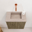 Mondiaz JOYA-DLUX 40cm toiletmeubel - kleur Dusk - Wastafel FAYE positie Midden Zonder kraangat kleur Saba. SW1426037