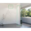 FugaFlow Eccelente Vetro inloopdouche badkamer - 110x200cm - mat glas - wandarm - geborsteld RVS SW1124514