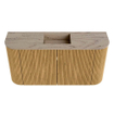 Mondiaz JOYA-DLUX 83.2cm toiletmeubel - ronding links en rechts kleur Oak - Wastafel FAYE positie Midden Zonder kraangat kleur Arena. SW1423885