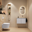 MONDIAZ TURE-DLUX 80cm toiletmeubel Cale. EDEN wastafel Frappe positie rechts. Zonder kraangat. SW1102680