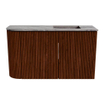 Mondiaz JOYA-DLUX Meuble de salle de bains 71.6cm - arrondi gauche couleur Ruby - Lavabo FAYE position Droite Sans trou de robinet couleur Sombra. SW1426267