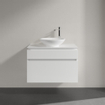 Villeroy & Boch Legato meuble sous-lavabo - 80x55cm - 2 tiroirs Blanc brillant SW479687