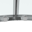Saniclass Kay Cabine de douche quart de rond 100x100x185cm profil chrome et vitre claire SW1209