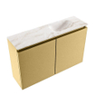 MONDIAZ TURE-DLUX Meuble de toilettes 80cm Oro. EDEN lavabo Frappe position droite. Sans trou de robinet. SW1102930