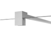 FugaFlow Eccelente Vetro Cabine de Douche - 90x90x200cm - charnières - poignée de porte - barre de stabilisation - verre clair strié - verre de sécurité - Acier Inoxydable PVD (Acier Inoxydable) SW1222954