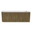 Mondiaz JOYA-DLUX Meuble de salle de bains 111.6cm - arrondi gauche couleur Dusk - Vasque FAYE position Droite 1 trou de robinet couleur Ostra. SW1423436
