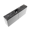 MONDIAZ TURE-DLUX Meuble WC 120 cm Plata. Lavabo EDEN Lava position centrale. Sans trou de robinet. SW1103989