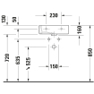 Duravit Vero Lave mains 45x35cm avec trou pour robinetterie et trop plein Blanc 0291348