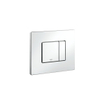 QeramiQ Dely Swirl Toiletset - 36.5x53cm - Grohe Rapid inbouwreservoir - slim zitting - witte bedieningsplaat - rechthoekige knoppen - mat zwart SW1130187