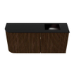 Mondiaz JOYA Meuble de salle de bains 91,6cm - arrondi gauche couleur Noyer - Vasque FAYE position Droite 1 trou de robinet couleur Urban SW1421385