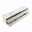 MONDIAZ VICA-DLUX Ensemble meuble de salle de bains - 200cm - sous-meuble linen - 4 tiroirs - lavabo encastré cloud gauche - 1 trou de robinet - version haute 60cm - frape SW1088991