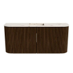 Mondiaz JOYA-DLUX 93.2cm toiletmeubel - ronding links en rechts kleur Walnut - Wastafel FAYE positie Midden Zonder kraangat kleur Nata. SW1424526